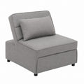 Grey Polyester Modular Sofa Chair with Pillow