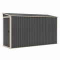 Metal Outdoor Storage Shed Galvanized Steel Grey 263x131x181 cm
