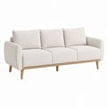 Three-Seater Fabric Sofa with Solid Oak Frame 210cm