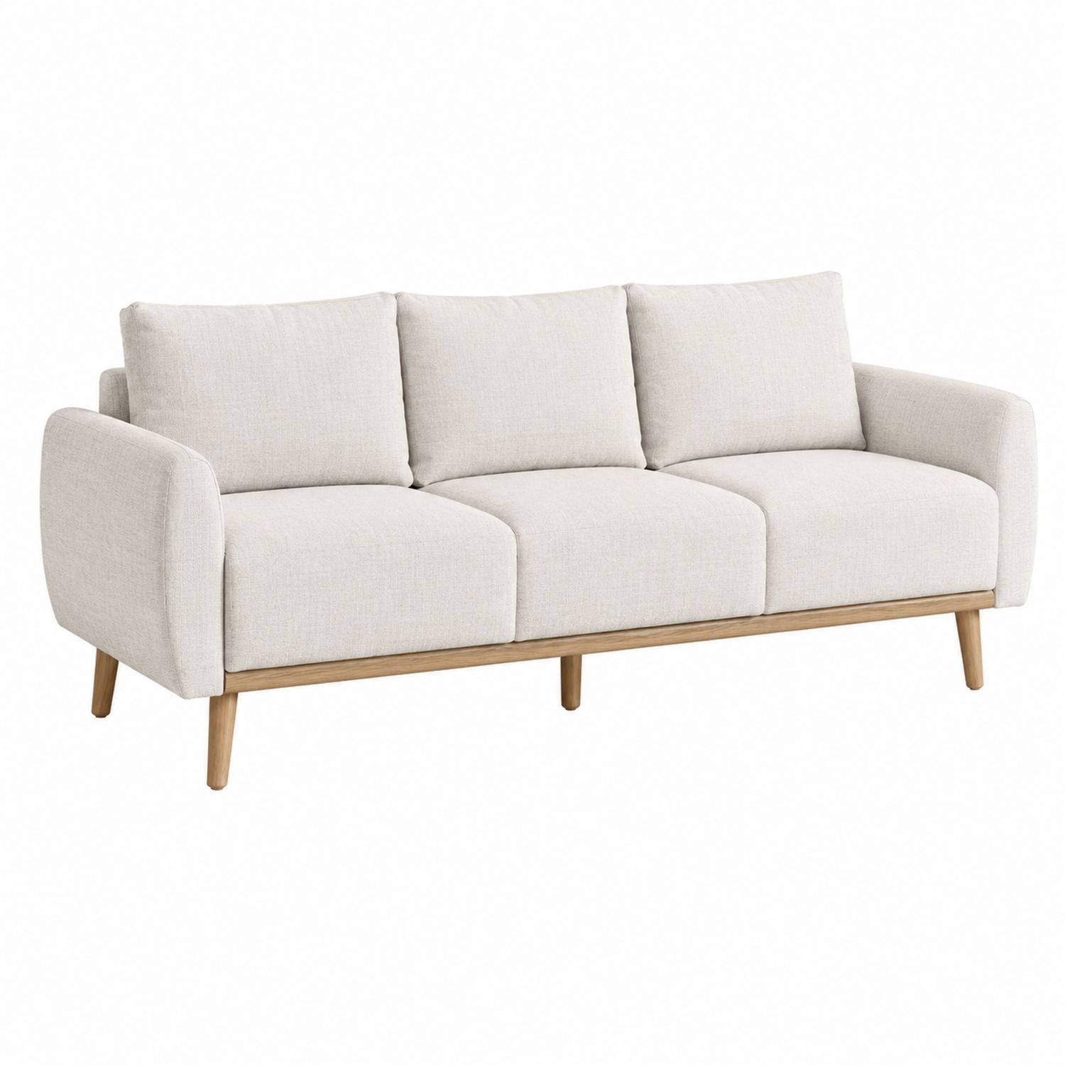 Three-Seater Fabric Sofa with Solid Oak Frame 210cm