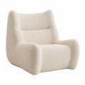 Polyester Upholstered Lounge Chair Beige