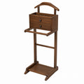 Wooden Valet Stand with Drawers and Hanger