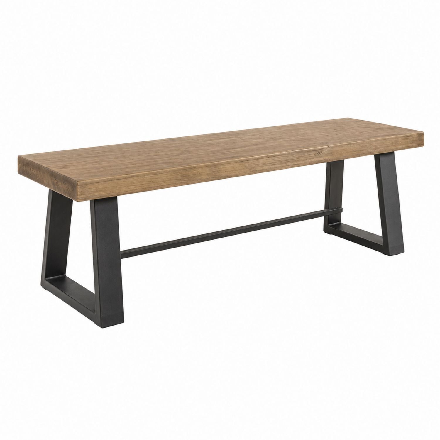 Wood and Metal Bench Rectangular 120cm